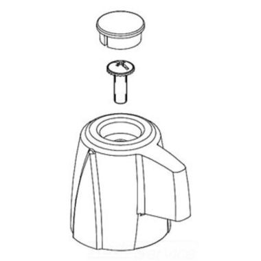 Click here to see Peerless RP43997 Peerless RP43997 P-Handles W/ Buttons And Screws Chrome