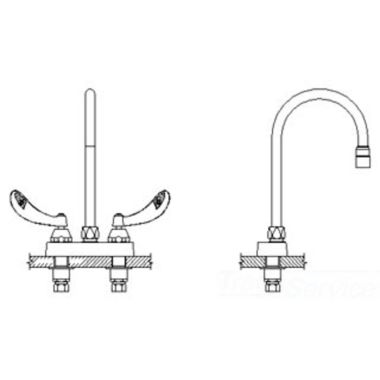Click here to see Delta 27C4924-TI Delta 27C4924-TI CER-TECK 2-Handle Cast Centerset Lavatory Faucet, 6