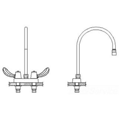 Click here to see Delta 27C4932-R7 Delta 27C4932-R7 CER-TECK 2-Handle Cast Centerset Lavatory Faucet, 9