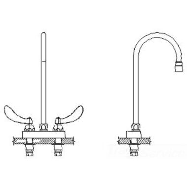 Click here to see Delta 27C4944-R6 Delta 27C4944-R6 CER-TECK 2-Handle Cast Centerset Lavatory Faucet, 6
