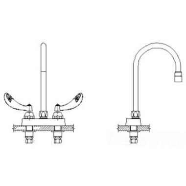 Click here to see Delta 27C4944-TI Delta 27C4944-TI CER-TECK 2-Handle Cast Centerset Lavatory Faucet, 6