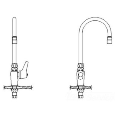 Click here to see Delta 27C633-R4 Delta 27C633-R4 CER-TECK Deckmount Single-Handle Pantry Faucet, Gooseneck, Hooded Lever, VR Aerator, Chrome