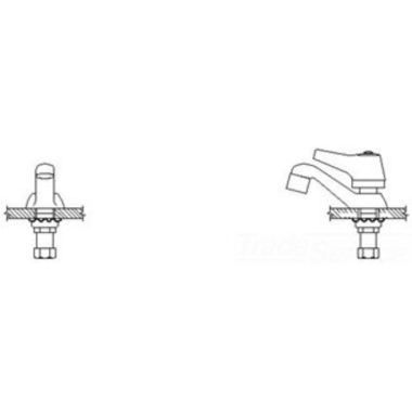 Click here to see Delta 23C1053 Delta 23C1053 CER-TECK Single Basin Lavatory Faucet, Hooded Lever, VR Spray, 0.5 gpm, Chrome