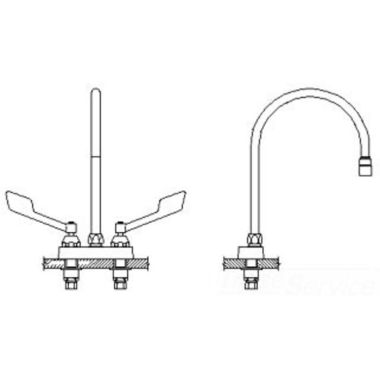 Click here to see Delta 27C4935-R7 Delta 27C4935-R7 CER-TECK 2-Handle Cast Centerset Lavatory Faucet, 9