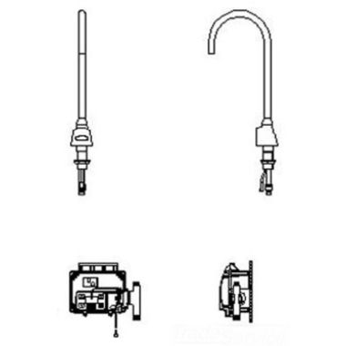 Click here to see Delta 3000T3380A Delta 3000T3380A TECK Electronic Faucet, Surface Mount, Hardwire, Smooth End Laminar, 0.5 gpm