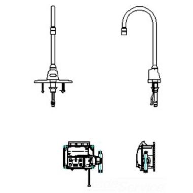 Click here to see Delta 3001T3480A Delta 3001T3480A TECK Electronic Faucet w/ 4