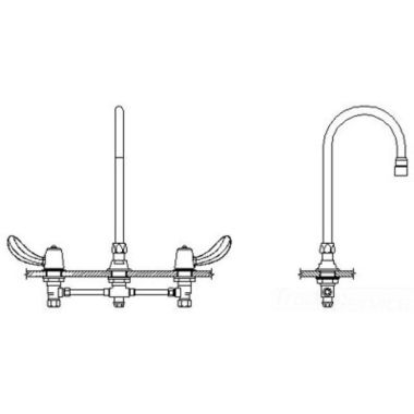 Click here to see Delta 23C632-R5 Delta 23C632-R5 CER-TECK Widespread Lavatory Faucet, 6