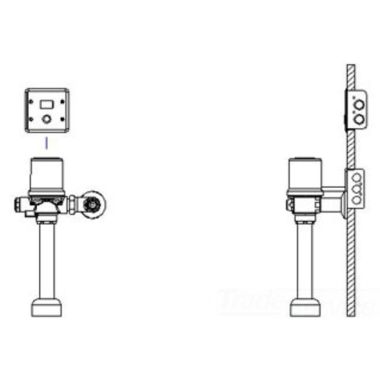 Click here to see Delta 81T201-6-WMSHW Delta 81T201-6-WMSHW TECK H2Optics Exposed Flush Valve, 1.6 gpf, Wall-Mount Sensor, No Field Adjust, 1.5