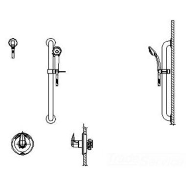 Click here to see Delta T13H152-25 DELTA T13H152-25 COMMERCIAL UNIVERSAL SHOWER ONLY TRIM CHROME