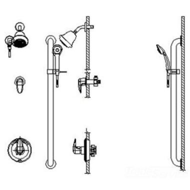 Click here to see Delta T13H322-05 DELTA T13H322-05 COMMERCIAL UNIVERSAL TRIM FOR T13H CHROME