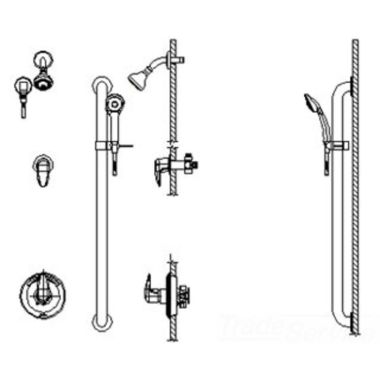 Click here to see Delta T13H332-05 DELTA T13H332-05 COMMERCIAL UNIVERSAL TRIM FOR T13H CHROME