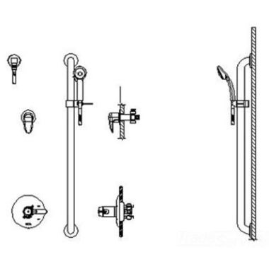 Click here to see Delta T17TH305-25 Delta T17TH305-25 TECK MultiChoice Universal Thermostatic Valve and Hand Shower Trim w/ 36