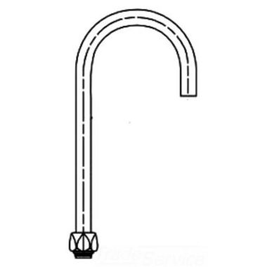 Click here to see Delta 060878A Delta 060878A TECK Rigid Swivel Gooseneck Spout, R2, Smooth End-Flow Control, Chrome