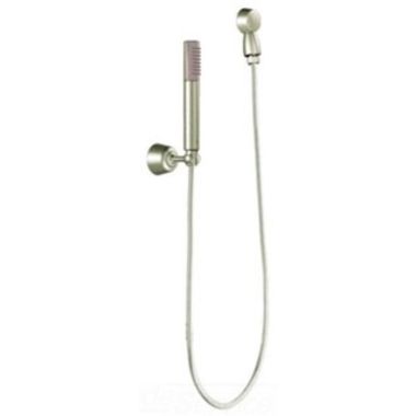 Click here to see Moen S11705EPBN Moen Fina Single-Function Hand Shower with Wall-Mount Bracket and Hose, LifeShine Finish, Eco-Performance, 1.75 GPM, WaterSense, Brushed Nickel - S11705EPBN