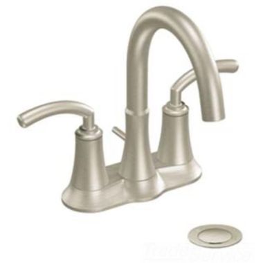 Click here to see Moen S6510BN Moen S6510BN Icon Two-Handle High Arc Lavatory Faucet in Brushed Nickel