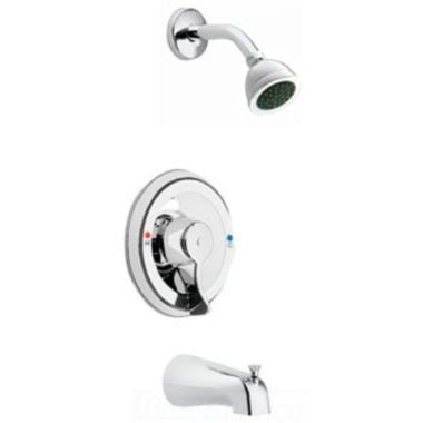 Click here to see Moen 8389EP15 Moen Commercial Posi-Temp Tub and Shower Faucets, 1.5 GPM, 1-Function, Single Lever Handle, Diverter Spout, WaterSense, Chrome  -8389EP15