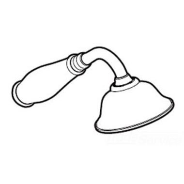 Click here to see Moen 154305 Moen Weymouth 3in Single-Function Hand Shower for TS21104 Roman Tub Filler, Round, Eco-Performance, 1.75 GPM, Chrome - 154305