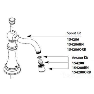 Click here to see Moen 154286 Moen 154286 Weymouth Spout Kit, Chrome