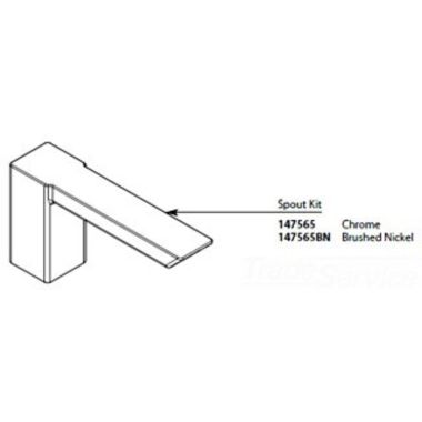 Click here to see Moen 147565BN Moen Brushed Nickel Roman Tub Spout Kit with Diverter - 147565BN