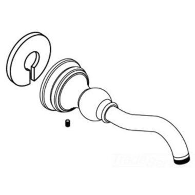 Click here to see Moen 154293ORB Moen Weymouth Wall-mounted Oil-Rubbed Bronze Spout Kit for a Two Handle Faucet Trim - 154293ORB