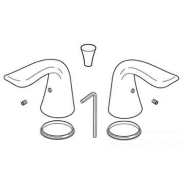 Click here to see Delta RP64265SS DELTA RP64265SS PART TWO LEVER HANDLE KIT STAINLESS