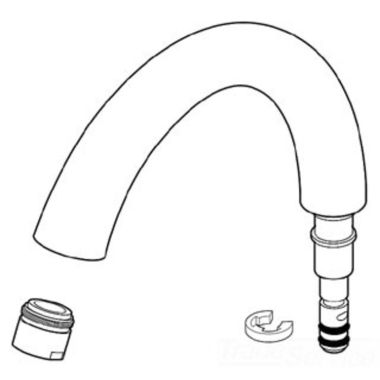 Click here to see Delta RP64875AR Delta RP64875AR Arctic Stainless Spout Assembly