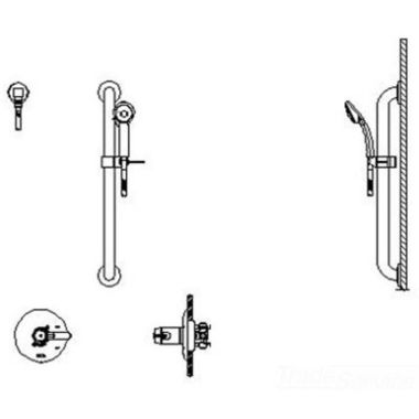 Click here to see Delta T17TH155-25 Delta T17TH155-25 TECK MultiChoice Universal Thermostatic Valve and Hand Shower Trim w/ 36