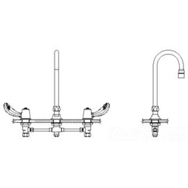 Click here to see Delta 23C642-TI Delta 23C642-TI CER-TECK Widespread Lavatory Faucet, 12