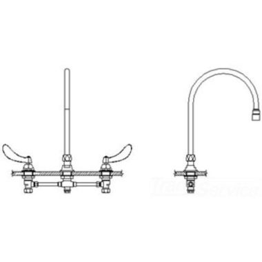 Click here to see Delta 23C644-LS-R7 Delta 23C644-LS-R7 CER-TECK Widespread Lavatory Faucet, Limited Swing 9