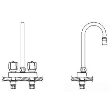 Click here to see Delta 27C4841 Delta 27C4841 CER-TECK 2-Handle Cast Centerset Lavatory Faucet, 4.5