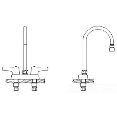 Click here to see Delta 27C4923 Delta 27C4923 CER-TECK 2-Handle Cast Centerset Lavatory Faucet, 6