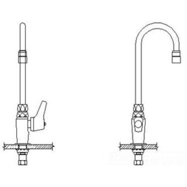 Click here to see Delta 27C648 Delta 27C648 CER-TECK Deckmount Single-Handle Pantry Faucet, 6