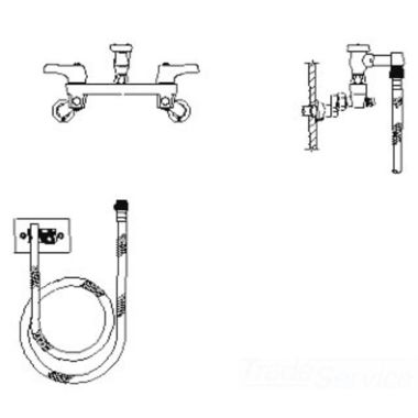 Click here to see Delta 28C2093-AC Delta 28C2093-AC CER-TECK Wallmount Service Faucet, 5.5