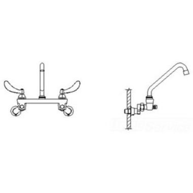 Click here to see Delta 28C6224-AC Delta 28C6224-AC CER-TECK Wallmount Service Faucet, 8