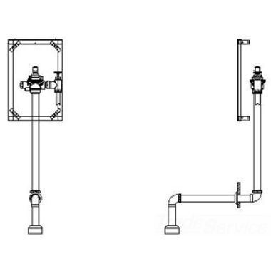 Click here to see Delta 1601T6302RI-48 Delta 1601T6302RI-48 Chrome Commercial Electronic Flush Valve - Concealed
