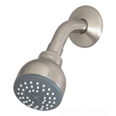 Click here to see Symmons 4-141-STN Symmons Euro-Flo Single-Mode Self-Cleaning Shower Head with Full Drenching Spray, WaterSense, Round, 2.0 GPM, Satin Nickel - 4-141-STN