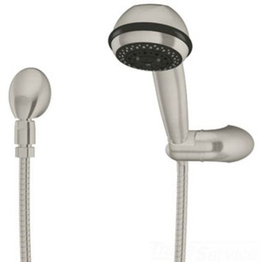 Click here to see Symmons H303-V-STN Symmons Three-Mode Hand Shower with Wall-Mounted Cradle and 60in Flexible Metal Hose, Less Bar, 2.0 GPM, Satin Nickel - H303-V-STN