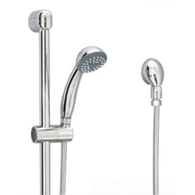 Click here to see Symmons H321-V Symmons Canterbury 2-3/4in Single-Mode Hand Shower Unit with 30in Slide Bar and 60in Flexible Metal Hose, 2.0 GPM, Polished Chrome - H321-V