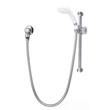 Click here to see Symmons T-300B-30-V-STN Symmons Single-Mode Hand Shower with 30in Vertical Bar and Adjustable Slide with Cradle, 2.0 GPM, Satin Nickel - T-300B-30-V-STN