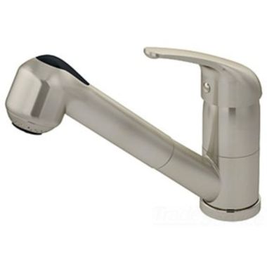 Click here to see Symmons S-26-IPS-STN Symmons Andora Single Handle Pull-Out Kitchen Faucet, Satin Nickel - S-26-IPS