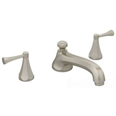Click here to see Symmons SRT-4570-STN Symmons Canterbury Two-Handle Roman Tub Faucet, Low Arc Spout, Lever Handles, Satin Nickel - SRT-4570-STN