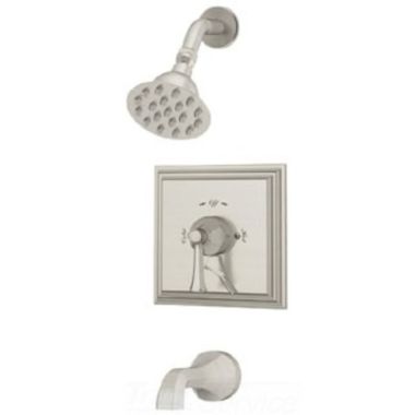 Click here to see Symmons S-4502-STN-TRM Symmons Canterbury Series Tub/Shower Faucet with 3-Mode Showerhead and Integral Diverter, Lever Handle, 2.5 GPM, Satin Nickel - S-4502-STN-TRM