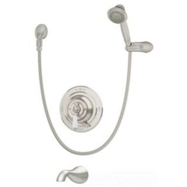 Click here to see Symmons S-4404-STN-TRM Symmons S-4404-STN-TRM Satin Nickel Carrington Series Tub/Hand Shower System