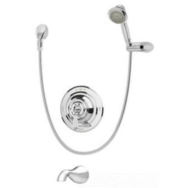 Click here to see Symmons S-4404-TRM Symmons S-4404-TRM Chrome Carrington Series Tub/Hand Shower System