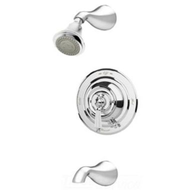 Click here to see Symmons S-4402-TRM Symmons Carrington Series Tub/Shower Trim with 3-Mode Showerhead, Non-Diverter Tub Spout, Metal Lever Handle, 2 GPM, Polished Chrome - S-4402-TRM