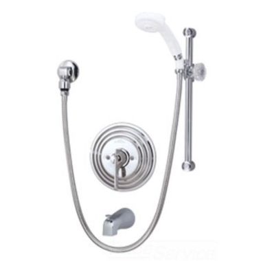 Click here to see Symmons C-96-400-B30-V-X Symmons Temptrol Shower and Tub/Shower Faucet, Less Showerhead, Metal Lever Handle, Diverter Tub Spout, 2 GPM, Chrome - C-96-400-B30-V-X