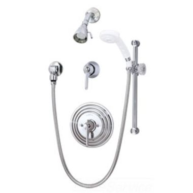 Click here to see Symmons C-96-500-B30-V-X Symmons Commercial Single-Mode Shower System with Temptrol Pressure-Balancing Valve, 2.0 GPM, Polished Chrome - C-96-500-B30-V-X