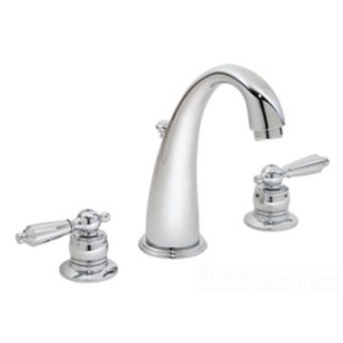 Click here to see Symmons S-243-2-LAM Symmons Origins Symmetrix Two-Handle Widespread Lavatory Faucet with Pop-Up Drain, 2.2 GPM, High Arc Spout, Chrome - S-243-2-LAM