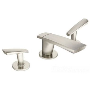 Click here to see Symmons SLW-4112-STN Symmons Naru Two-Handle Widespread Lavatory Faucet with Pop-Up Drain Assembly, 2.2 GPM, Satin Nickel - SLW-4112-STN