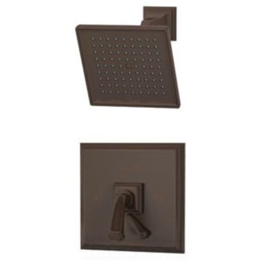 Click here to see Symmons S-4201-ORB-TRM Symmons Oxford Single-Function Square Shower Faucet, Trim Only, Metal Lever Handle with Integral Volume Control, 2 GPM, Oil Rubbed Bronze - S-4201-ORB-TRM